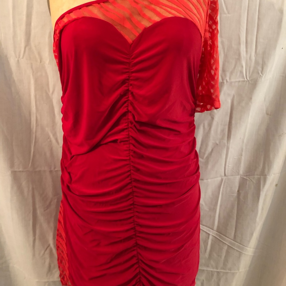 Vintage Eier Red Mini Dress / Long Top